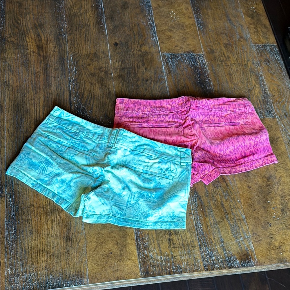 American Eagle Outfitters Pink and Blue Women Shorts